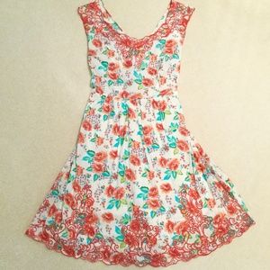 Flying Tomato Floral Tie Back Senorita Dress